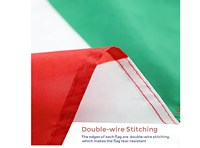 Drapeau à main promotionnel personnalisé en polyester 21x14cm avec mât en plastique, petit drapeau italien à main, vente chaude