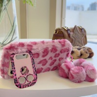 Étui de téléphone portable élégant pour filles 2025, imprimé léopard rose, en TPU, avec protection d'objectif, pour iPhone 17 16 15 14 Pro Max