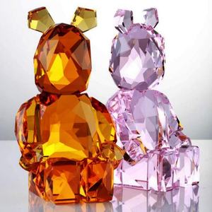 Oso de Peluche de Cristal Bajia Violent Bear, Juguete de Moda de Celebridad de Internet, Adorno de Escritorio, Figura de Mano, Decoraciones de Cristal - Product Image 3