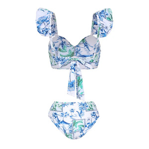Vêtements de plage jupe de maillot de bain creux à feuilles maillots de bain pour femmes maillots de bain monokini deux pièces - Product Image 4