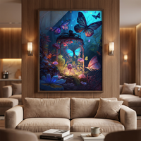 Kit de peinture par numéros pour adultes, papillon de dessin animé, 24 couleurs, toile acrylique imperméable, peinture murale, décoration de la maison, cadeau