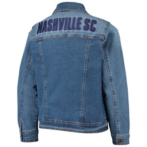 Veste en jean style baseball pour femmes Logo personnalisé Vêtements d'hiver Veste en jean tendance et durable pour la mode décontractée et quotidienne - Product Image 3