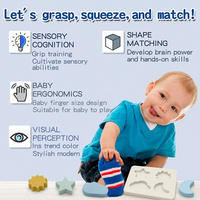 Mainan Puzzle Jigsaw Edukatif Sensorik Bentuk Langit 3D Silikon Bebas BPA untuk Balita Bayi Anak-anak