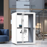 Cabine de bureau insonorisée multifonctionnelle élégante à cadre en aluminium moderne à prix d'usine pour une utilisation en extérieur et en entrepôt