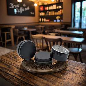 Tại gói Đen Threaded nhôm lon nhôm nhỏ hộp cho mỹ phẩm thử nghiệm kem thực phẩm nhỏ nhôm lon cà phê - Product Image 1