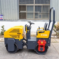 Vente chaude CE EPA Compacteur vibratoire à double tambour 1000 kg pour asphalte et béton, système entièrement hydraulique, pompe moteur