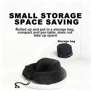 Almohada de Viaje para el <span class=keywords><strong>Cuello</strong></span> de Inflado Rápido con Bomba de Presión Patentada, Espuma Viscoelástica, Válvula de Desinflado Instantáneo, Cojín de Viaje en Forma de U para Dormir en el Avión - Product Image 2