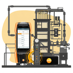 Analisador Digital Portátil de Gases de Combustão Testo 300 para O2 CO 1 CO O2 - Uso Industrial Proteja Seu Ambiente - Product Image 5