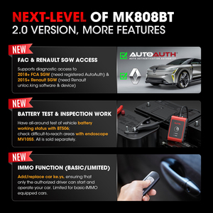 Outil de diagnostic automobile bidirectionnel MaxiCom MK808BT Pro OBD2, version améliorée des modèles Altar MK808S, MK808BT, MX808S - Product Image 5