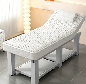 Table de massage rose moderne, lit de spa en fer, table de soin du visage avec appui-tête intégré pour salon et usage domestique - Product Image 3