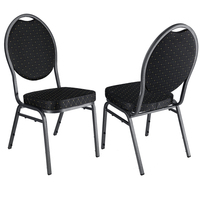 Chaise de banquet d'hôtel durable, stable, moderne, empilable, en fer, avec dossier solide et design à tête ronde, idéale pour les salles de conférence