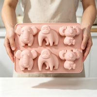 Moule à gâteau en silicone antiadhésif sans BPA, forme animale de dessin animé personnalisable, certifié LFGB, pour mousse et gâteaux, de la marque Candyer Factory
