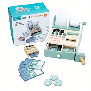 Nouvelle Conception Maison de Jeu Éducative en Bois Jouet Multifonctionnel Caisse Enregistreuse de Supermarché pour Enfants - Vente Chaude - Product Image 1