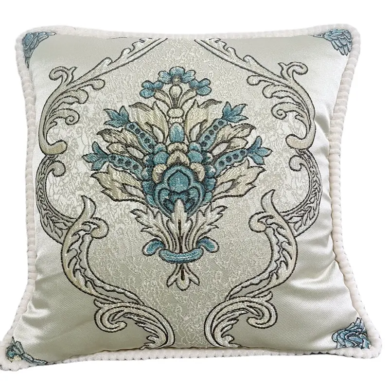 Lüks stil servet çiçek dekoratif yastık ev dekor lüks kanepe atmak yastık örtüsü jakarlı çiçek yastık kapakları