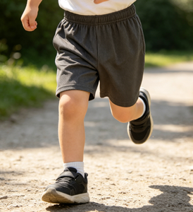 Shorts décontractés gris à séchage rapide avec cordon de serrage, tricotés, pour l'été, style décontracté ample et respirant pour garçons et filles - Product Image 1