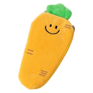 Forme créative série végétale mignonne aubergine <span class=keywords><strong>carotte</strong></span> mode étudiant <span class=keywords><strong>en</strong></span> peluche <span class=keywords><strong>sac</strong></span> cosmétique fermeture à glissière étanche - Product Image 5