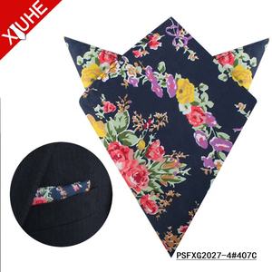 Venta caliente hecho bolsillo Digital impreso flor diseño orgánico 100% <span class=keywords><strong>tela</strong></span> de algodón pañuelos - Product Image 2