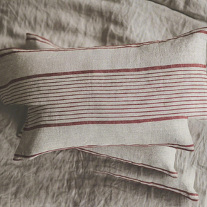 Striped Rectangle Linen Cushion Cover Breathable Woven Nordic Style Envelop Closure Home Decor <b>Pillow</b> <b>Case</b> - Product Image 1