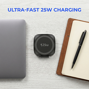 แท่นชาร์จไร้สายแม่เหล็ก 25W พร้อมสาย USB-C แบบยืดหด<span class=keywords><strong>ได้</strong></span> 70 ซม. เครื่องชาร์จไร้สายความเร็วสูงสำหรับ iPhone 17/16, Samsung, Android - Product Image 2