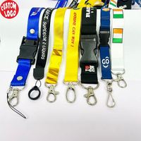 Distributeur de lanières personnalisées pour festivals, stock disponible, système de check-in Riverside, lanière porte-clés en polyester avec logo personnalisé imprimé