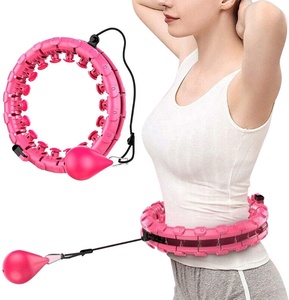 Waist Training Adjustable Massage Non-dropping Pink Wholesale Plastic Magnetic Intelligent Hulahoop