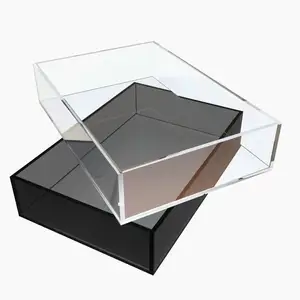 Boîte de conteneurs de stockage de décor acrylique moderne personnalisé