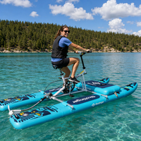 Vélo aquatique gonflable en PVC avec pédales et conception personnalisée en Drop Stitch pour utilisation en rivière