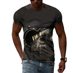 Spedizione Gratuita, T-Shirt da Uomo con Stampa 3D Personalizzata Ispirata alla Musica, Manica Corta, Collo Tondo, in Poliestere/Cotone, Smart Casual e Traspirante - Product Image 6