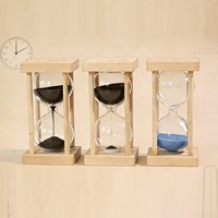Sablier en bois artisanal sur mesure en gros, minuteur de 1/3/5 minutes pour enfants, minuteur d'échecs de bureau pour cadeaux d'anniversaire