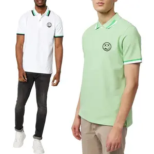 Ciniglia personalizzata ricamo Logo sublimazione taglie forti Polo da uomo Streetwear Plain stampa camicie da Golf in poliestere da uomo