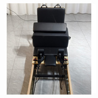Machine de Pilates Reformer Pliable et Réglable en Bois de Chêne Écologique, Silencieuse et Portable pour la Maison et le Mini-Studio