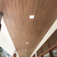 Paneles de Techo y Revestimientos de Pared de PVC, Rejilla de Techo Laminada con Aspecto de Madera Natural para Instalación en Hoteles, Hospitales, Sótanos y Decoración de Interiores