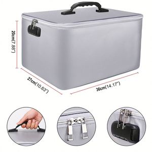 Sac Organisateur Portable Multi-Couches en Silicone Liquide Ignifuge avec Serrure pour Documents et Voyage - Product Image 3