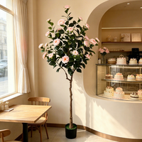 Nouvelles fleurs artificielles de mariage, faux arbre de camélia en pot, arbres artificiels, articles de Noël, décoration intérieure et extérieure pour bars et salles.