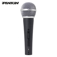 PINIUN PN-58 Microphone dynamique cardioïde filaire professionnel de qualité originale pour chant et karaoké