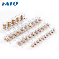 Bloque de terminales transparente FATO PC 1.5mm² 2.5mm² 4mm² 6mm² 10mm² 16mm² 25mm² 450V 500V conector de cable de latón con tornillo