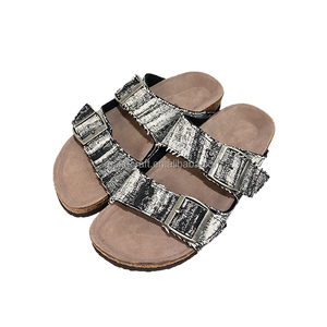 Factory Supply Printed Two Strap Sandals Soft Summer <b>Slides</b> - Product Image 2
