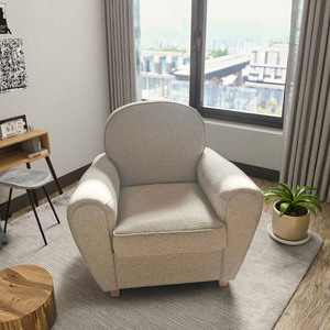 Modern <strong>Large</strong> Size Beech Accent <strong>Armchair</strong> for Single Bedroom Durable Leisure Chair for Hotel or Apartment KD Sofa Chair - Product Image 6