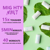 Gomme à mâcher personnalisée de qualité supérieure pour sculpter et définir le visage et la mâchoire 15X gomme à mâcher à la menthe plus résistante Fitness pour le visage
