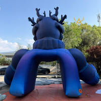 Nouvelle Arche Gonflable Bleue à Motifs pour Scène, Décoration de Festival de Musique, Dieu/Goddess Gonflable pour Fête d'Halloween sur la Plage