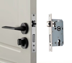Factory Direct Luxury Black Wooden <strong>Doors</strong> <strong>Knob</strong> Modern Zinc Alloy <strong>Door</strong> Handle for Home Hotel - Product Image 4