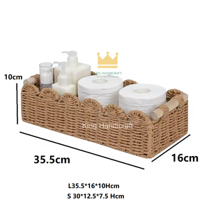 Bandeja de Servir Rectangular de Seagrass Natural Tejida a Mano en Vietnam, Bandejas para Servir Postres, Precio al por Mayor - Product Image 5
