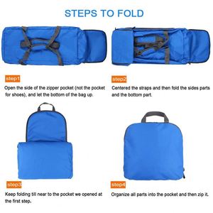 Sac de voyage en polyester personnalisé, léger, imperméable, pliable, avec fermeture éclair, tendance, portable, OEM, directement de l'usine - Product Image 3