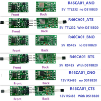 R46CA01 DC 3.7-25V RS485 RS232 TTL DS18B20 Modbus RTU Sensor Suhu Modul Monitor Akuisisi Jarak Jauh 3.7/5/6/9/12/24V B759
