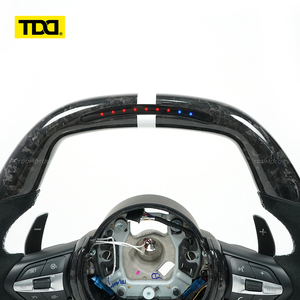 Volante Deportivo TDD Real de Fibra de Carbono Forjado con Nueve Luces LED, Compatible con BMW Serie F - Product Image 2