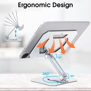 도매 인기 상품 휴대용 알루미늄 아이패드 홀더 접이식 긁힘 방지 태블릿 플로어 스탠드 - Product Image 3