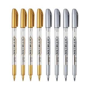 Gold Silver Metallic Color Paint Markers Custom Permanent Marker Pen for Ceramic Painting Glass Photo Album Card Making