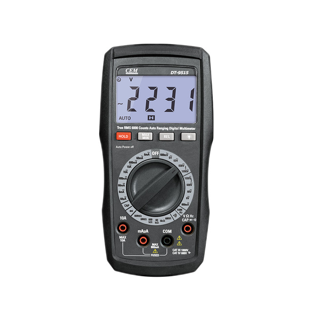 Professional True RMS Digital 600V Multimeter with LCD Display Measuring Voltage Resistance Capacitance up to 6000uF