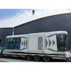 Casa contenedor expandible moderna de 20 pies con garaje de lujo, casa de lujo prefabricada para uso en oficina o tienda - Product Image 1