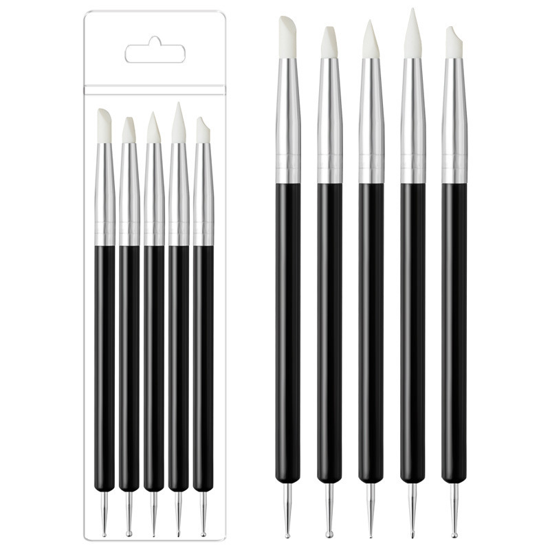 Modelo Dz-b13/bolígrafo de silicona con diamante de punto negro de 5 piezas